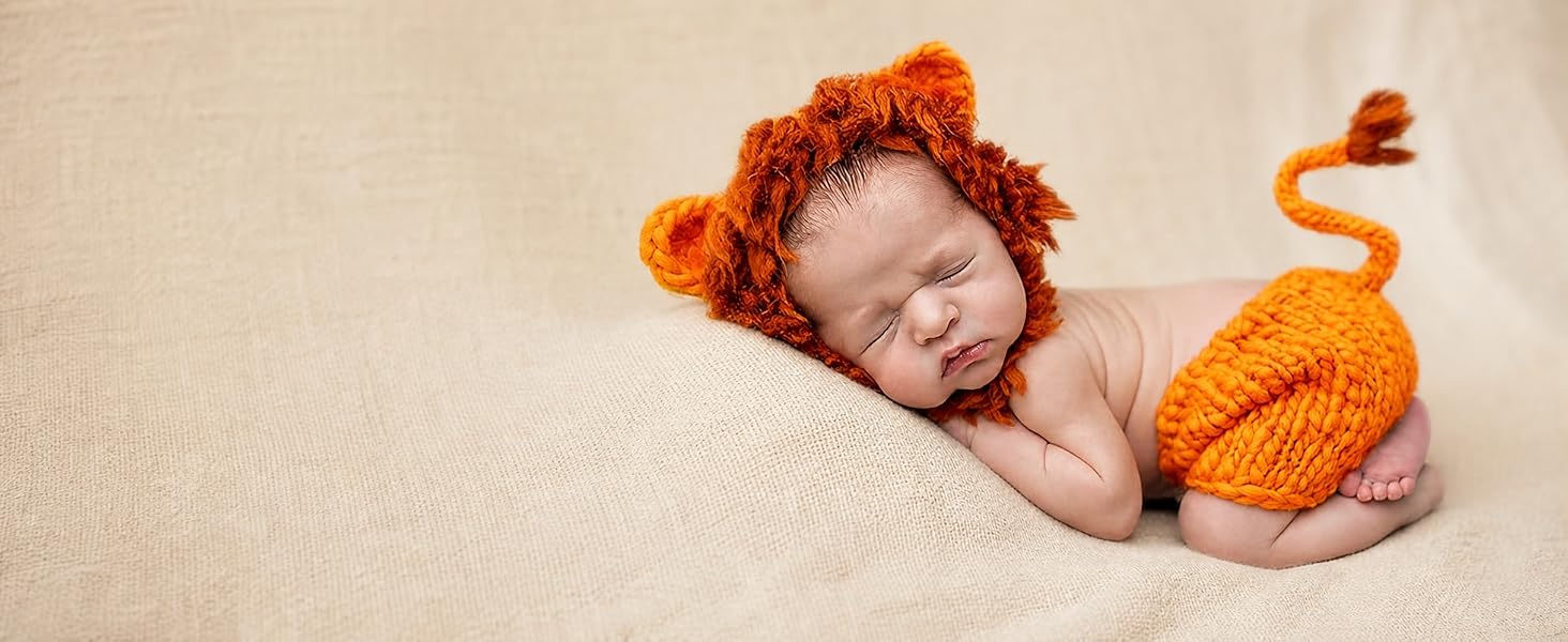 AIXIANG Newborn Lion Knit Photo Prop Set — product detail 1