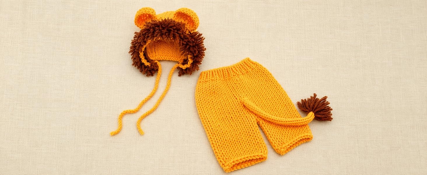AIXIANG Newborn Lion Knit Photo Prop Set — product detail 2