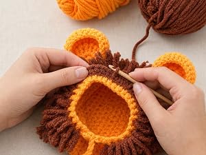 AIXIANG Newborn Lion Knit Photo Prop Set — product detail 3
