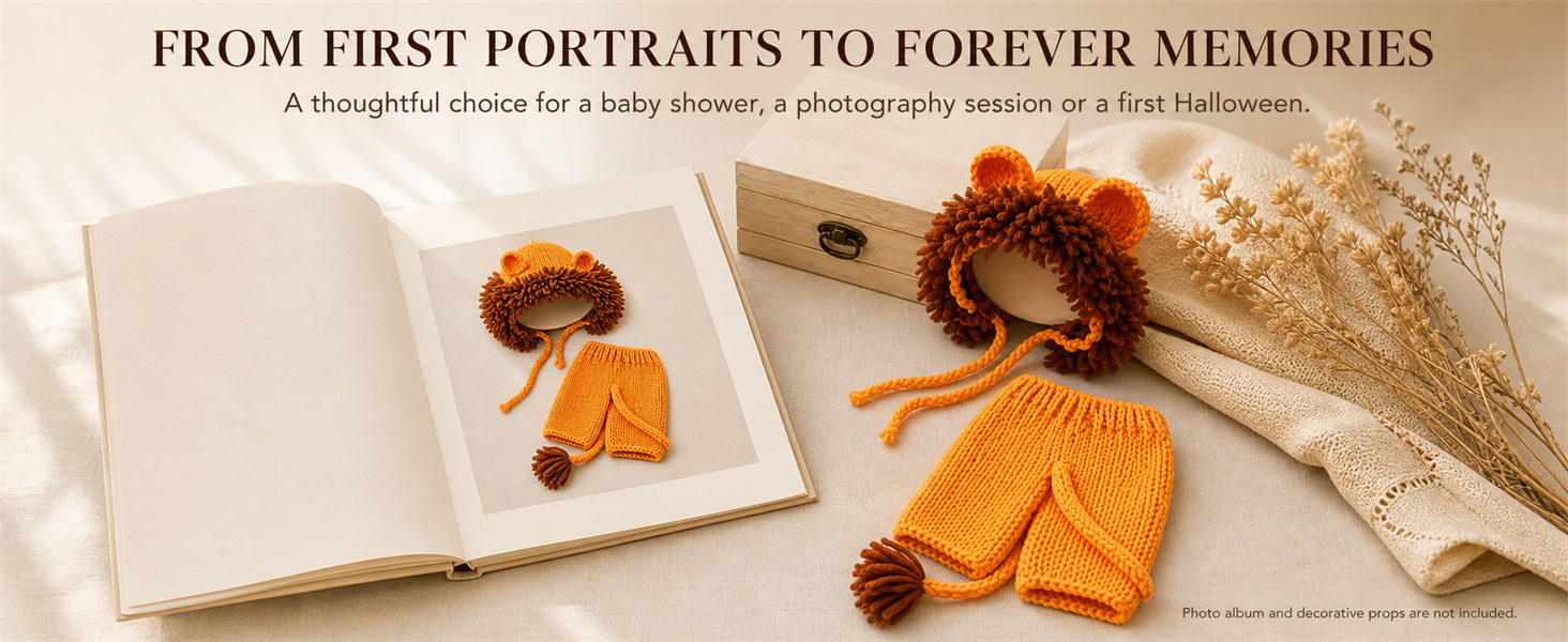 AIXIANG Newborn Lion Knit Photo Prop Set — product detail 9