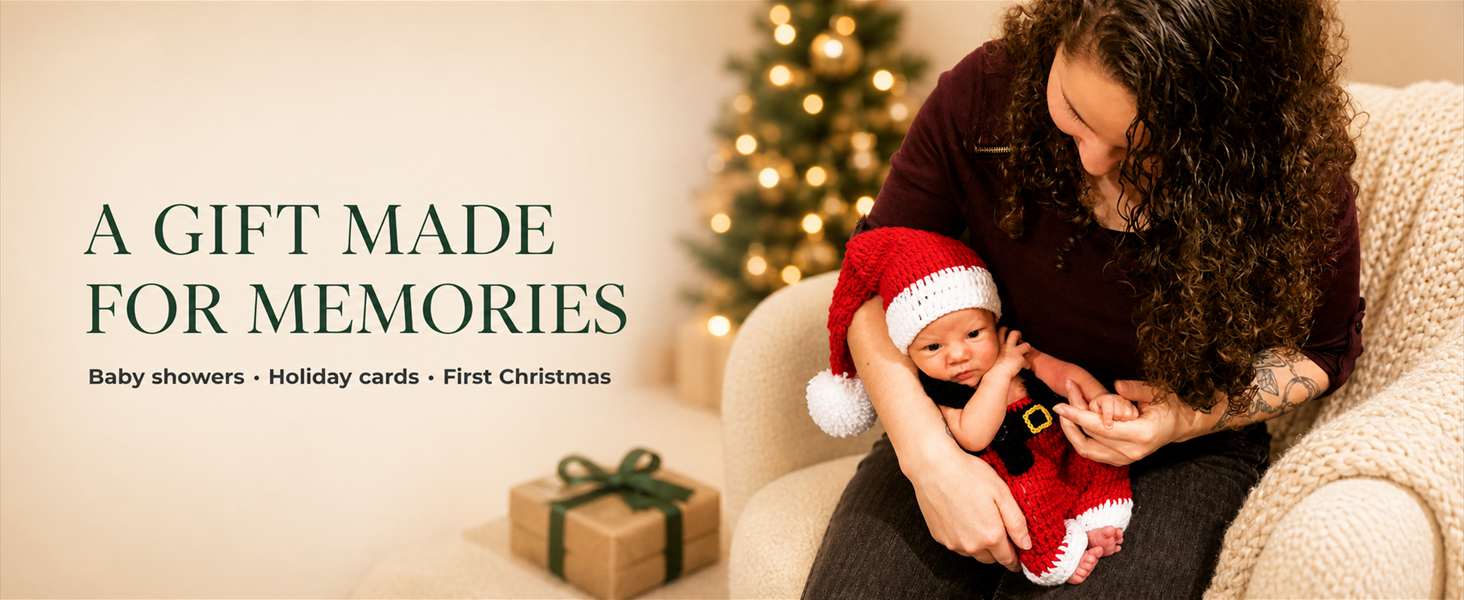 AIXIANG Newborn Santa Hat & Overalls Photo Prop Set — product detail 9