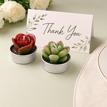 AIXIANG Succulent Tealight Candles in Kraft Gift Box · 6 Pack — product detail 1