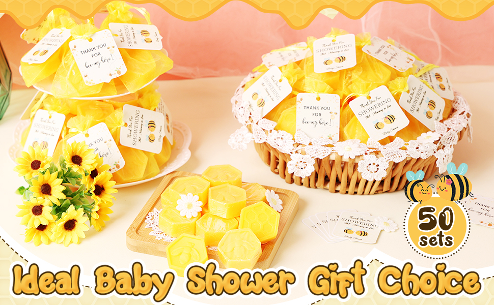 AIXIANG Mini Bee & Honeycomb Soap Favor Kit · 50 Pack — product detail 1