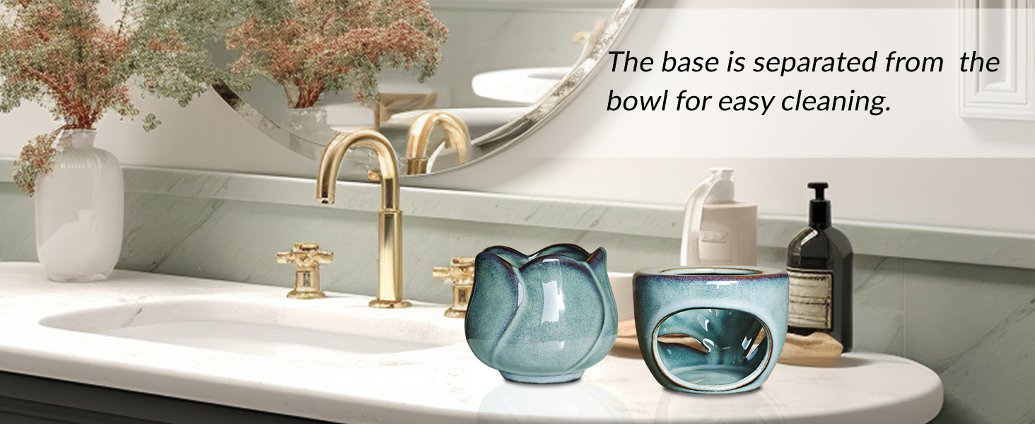 AIXIANG Lotus Ceramic Oil Burners · 2 Pack — product detail 3